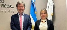 A diretora-geral da ESMPU e o fiscal general de Buenos Aires