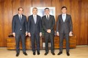 Representantes da UNCMP foram recebidos pelo diretor-geral da ESMPU, João Akira, e o diretor-geral adjunto, Alberto Balazeiro